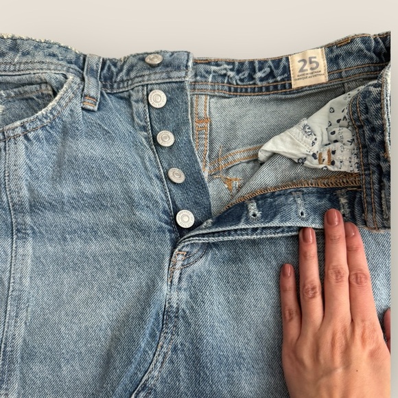 Free People | Mambo Light Wash Denim Midi Skirt | NWOT | Multiple Sizes - Picture 8 of 11